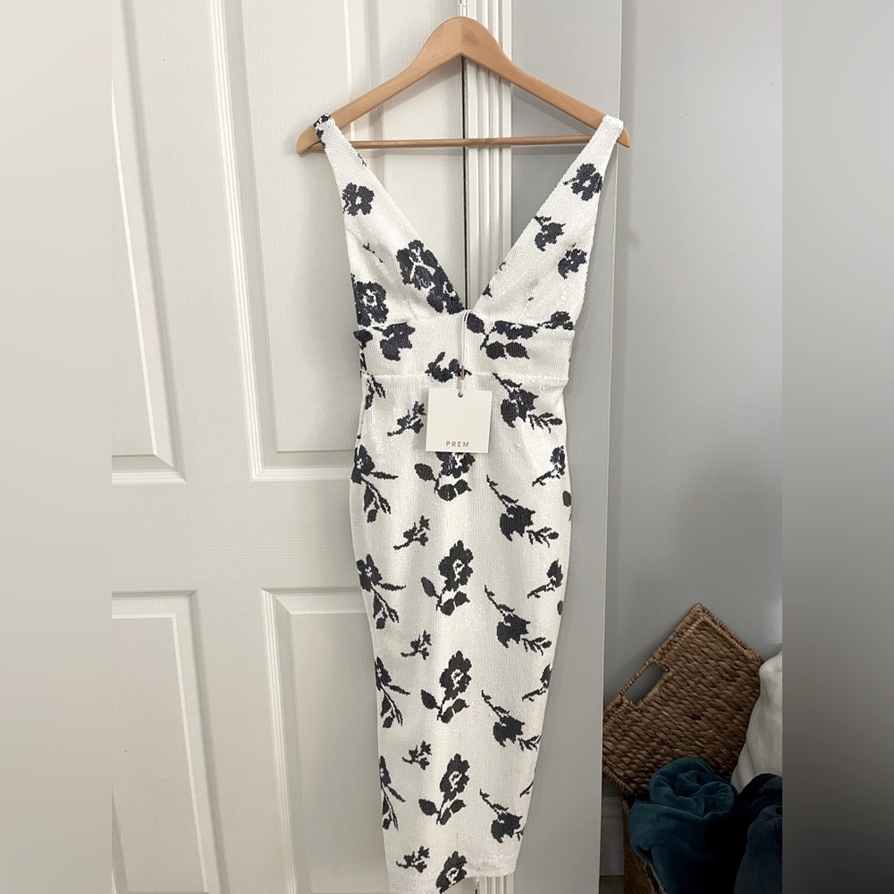 PREM the label Yolanda Midi Dress, XS white